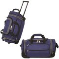 Debco Debco RB3829 22 in. Duffle Bag on Wheels - Navy with Dark Grey  - 6 Pack RB3829